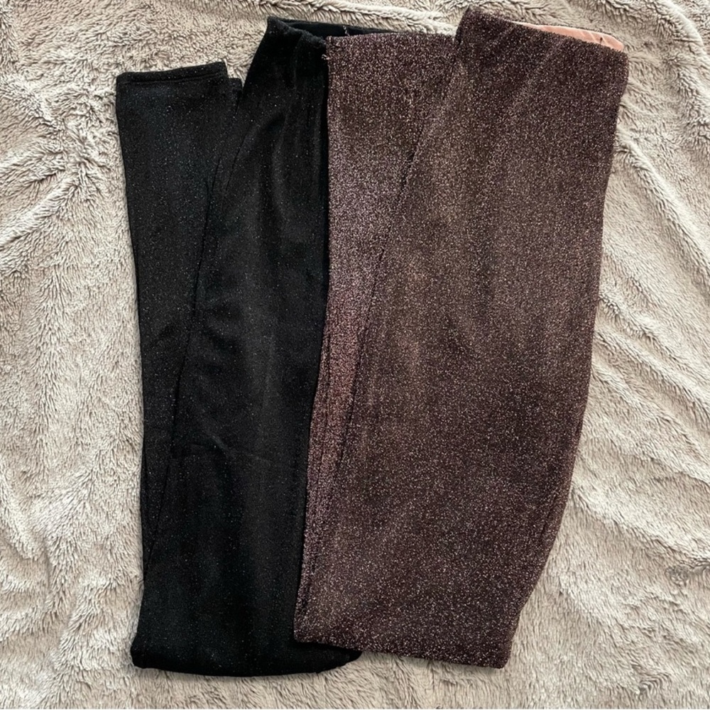 Naked Wardrobe Glitter Leggings Set